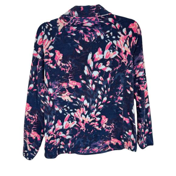 Columbia Glacial IV Print Half Zip Dark Nocturnal Florescence Pullover Fleece M - Picture 6 of 10